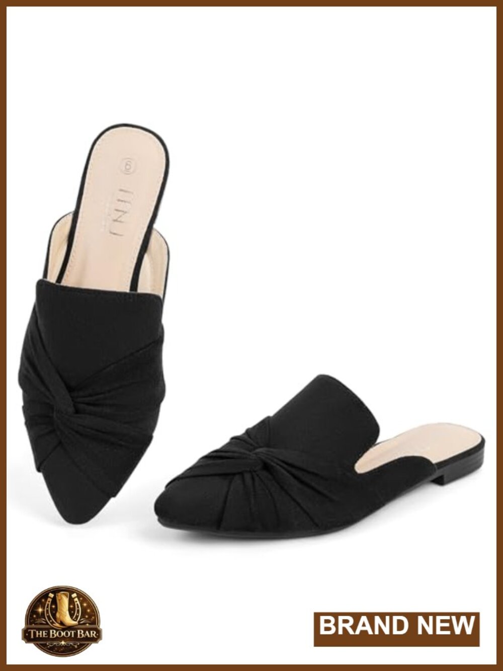 MUSSHOE Mules for Women Backless Loafers Cushioned Insole Non-Slip Sole